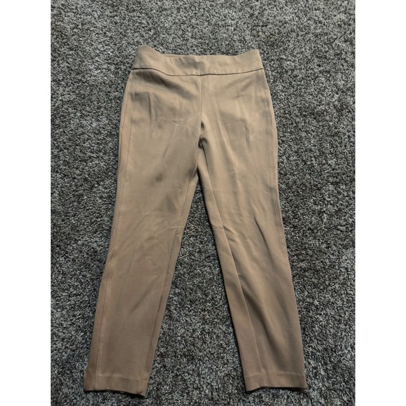 Express Pants - Express Columnist Ankle Pants Womens Medium Camel Tan High Rise Slim Trousers